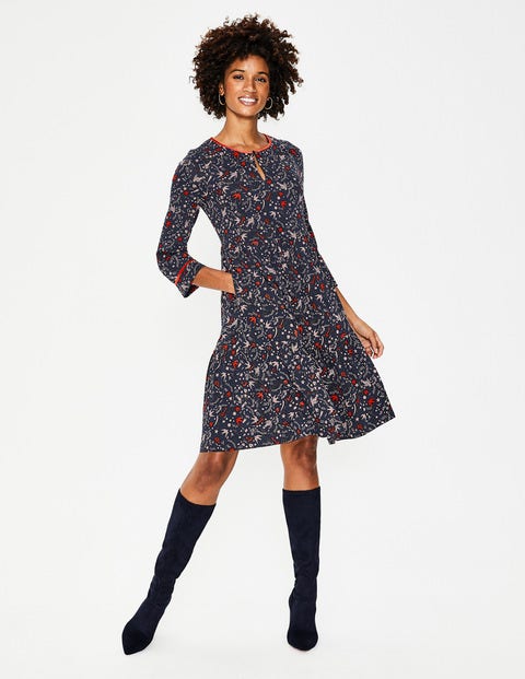 Claire Jersey Dress - Navy Woodland Claire Jersey Dress - Navy Woodland