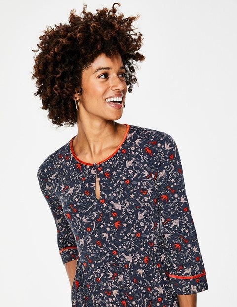 Claire Jersey Dress - Navy Woodland Claire Jersey Dress - Navy Woodland