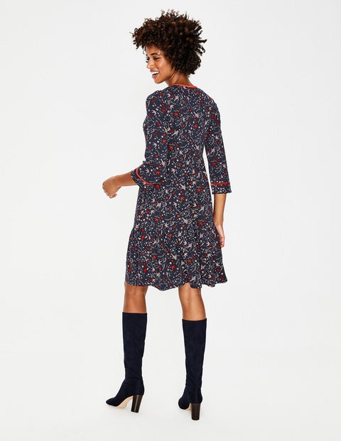 Claire Jersey Dress - Navy Woodland Claire Jersey Dress - Navy Woodland