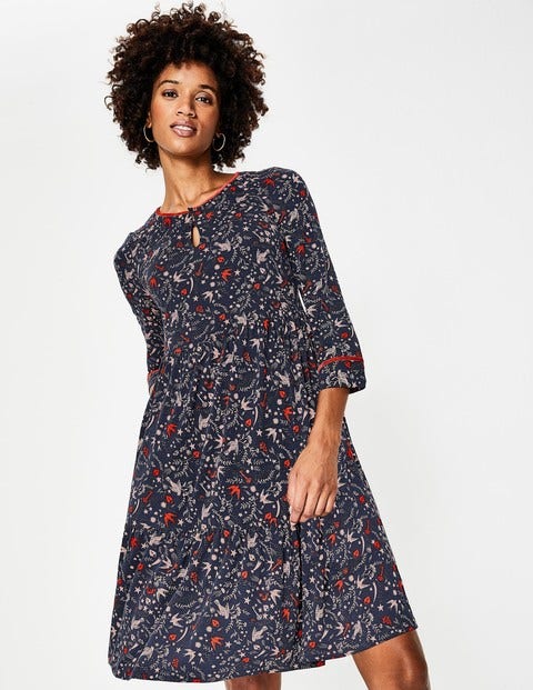 Claire Jersey Dress - Navy Woodland Claire Jersey Dress - Navy Woodland
