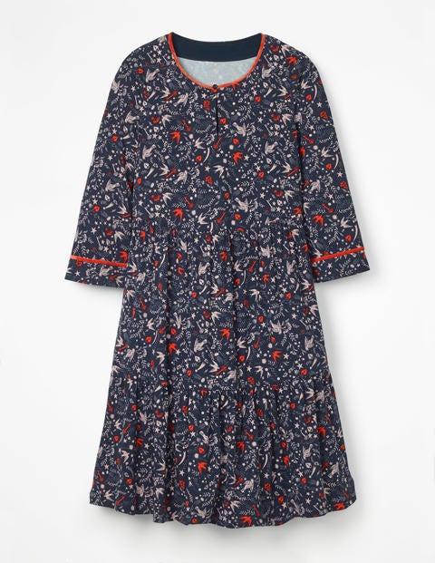 Claire Jersey Dress - Navy Woodland Claire Jersey Dress - Navy Woodland