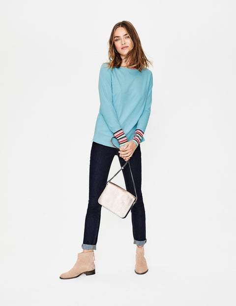 Striped Cuff Tee - Heron Blue Multi Stripe Striped Cuff Tee - Heron Blue Multi Stripe