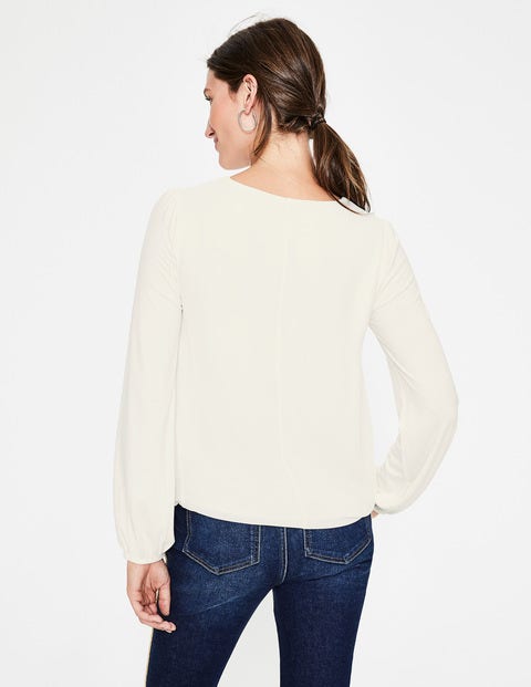 Tori Embroidered Top - Ivory/Silver Tori Embroidered Top - Ivory/Silver