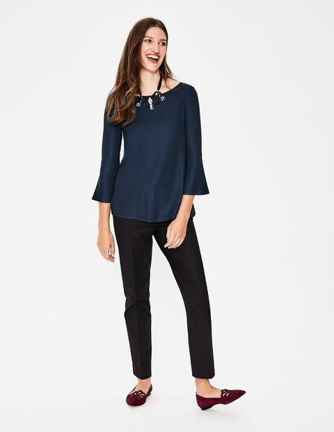 Tess Metallic Jersey Top - Navy Metallic Tess Metallic Jersey Top - Navy Metallic