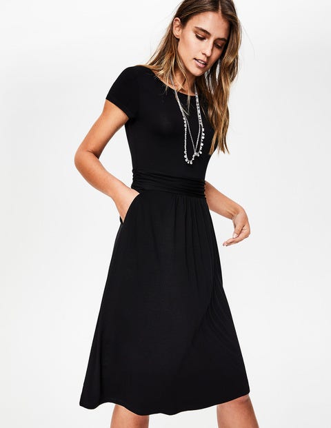 Amelie Jersey Dress - Black | Boden UK
