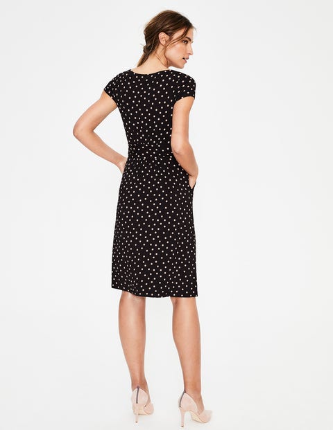 Amelie Jersey Dress - Black/Chalky Pink Spot Amelie Jersey Dress - Black/Chalky Pink Spot