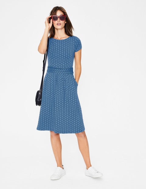 Amelie Jersey Dress - Cabin/Navy Mosaic Tile Amelie Jersey Dress - Cabin/Navy Mosaic Tile