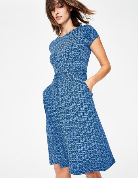 Amelie Jersey Dress - Cabin/Navy Mosaic Tile Amelie Jersey Dress - Cabin/Navy Mosaic Tile
