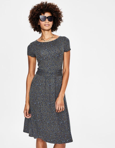 Amelie Jersey Dress - Classic Khaki Animal Amelie Jersey Dress - Classic Khaki Animal