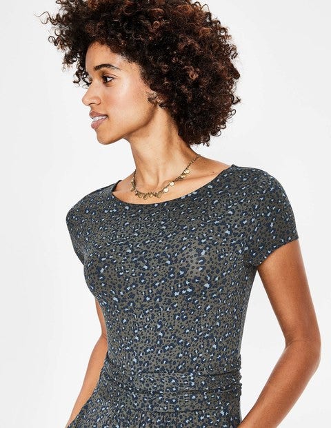 Amelie Jersey Dress - Classic Khaki Animal Amelie Jersey Dress - Classic Khaki Animal