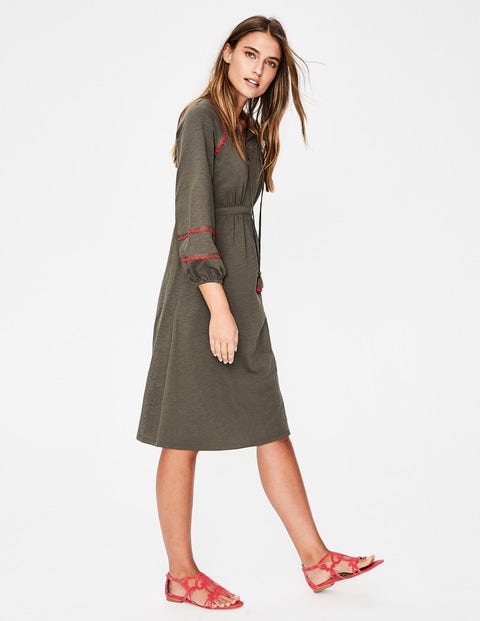 Heidi Jersey Dress - Classic Khaki Heidi Jersey Dress - Classic Khaki