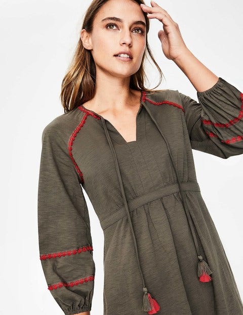 Heidi Jersey Dress - Classic Khaki Heidi Jersey Dress - Classic Khaki