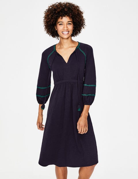 Heidi Jersey Dress - Navy | Boden EU