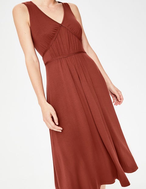 Robe Midi Elina En Jersey - Marron Robe Midi Elina En Jersey - Marron