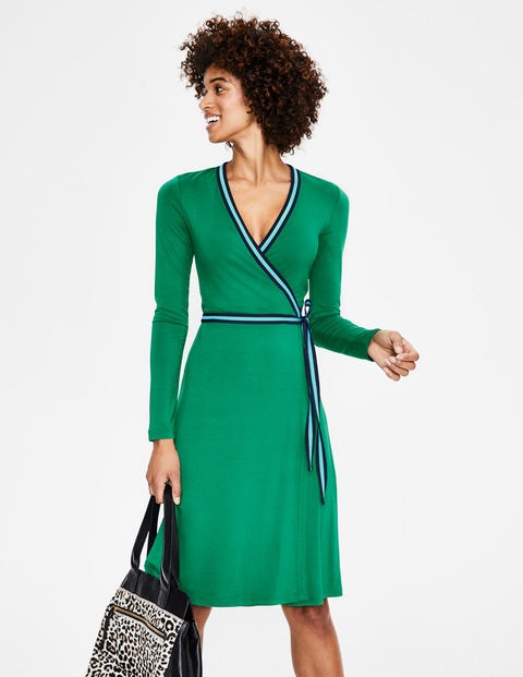 Cara Jersey Wrap Dress - Forest Cara Jersey Wrap Dress - Forest