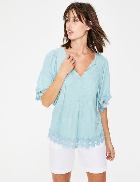 Ayla Jersey Top - Heron Blue Ayla Jersey Top - Heron Blue