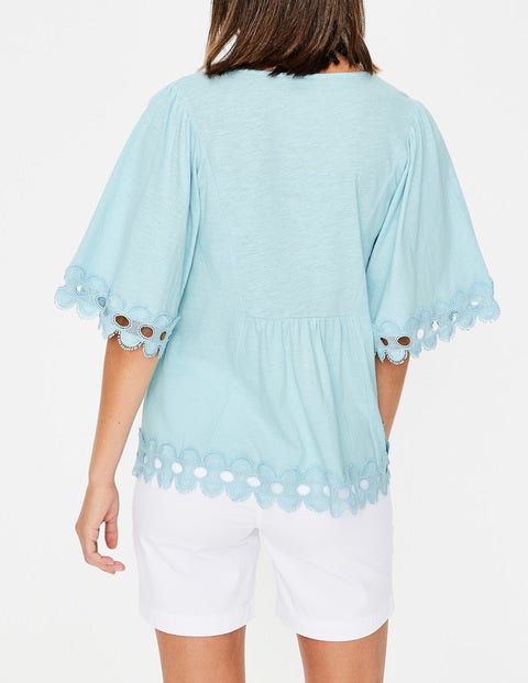 Ayla Jersey Top - Heron Blue Ayla Jersey Top - Heron Blue