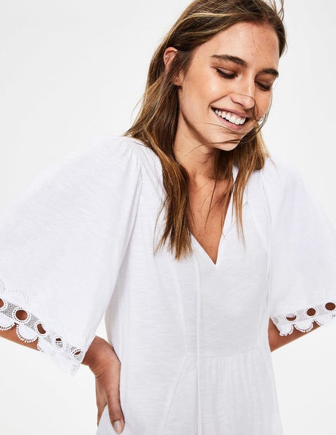 Ayla Jersey Top - White Ayla Jersey Top - White