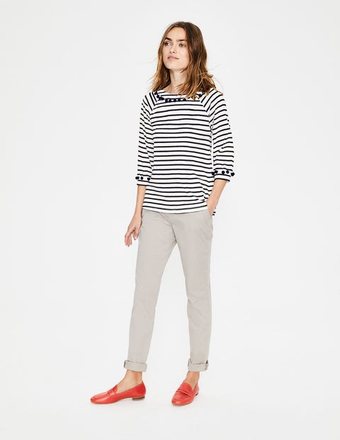 Rosemary Jersey Top - Ivory/Navy Rosemary Jersey Top - Ivory/Navy