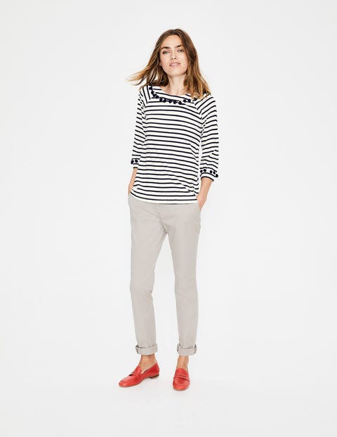 Rosemary Jersey Top - Ivory/Navy Rosemary Jersey Top - Ivory/Navy