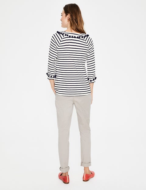 Rosemary Jersey Top - Ivory/Navy Rosemary Jersey Top - Ivory/Navy