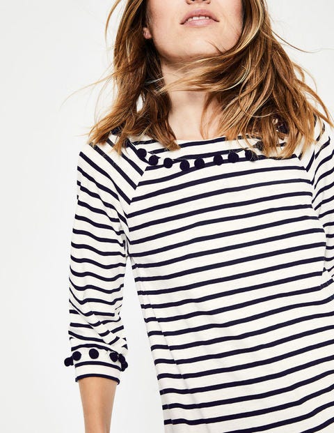 Rosemary Jersey Top - Ivory/Navy Rosemary Jersey Top - Ivory/Navy