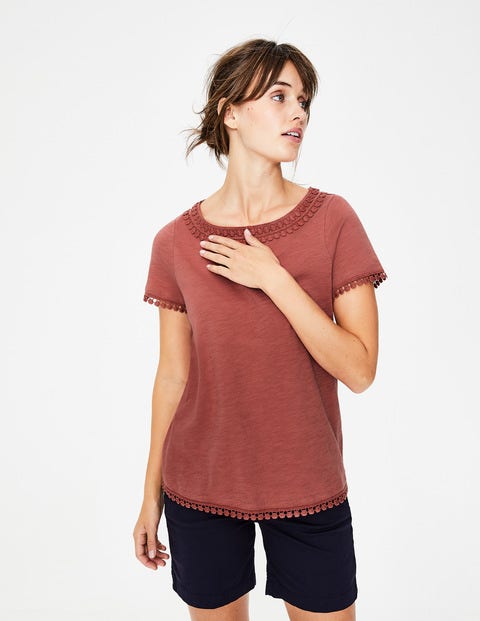 Thelma Jersey T-shirt - Rouge | Boden US