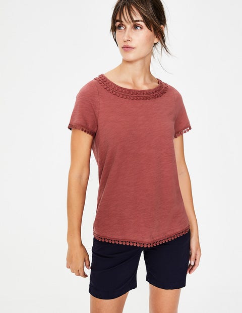 Thelma Jersey T-shirt - Rouge | Boden US