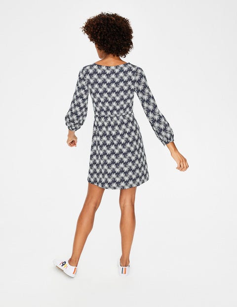 Lucie Jersey Tunic - Navy Holiday Palm Lucie Jersey Tunic - Navy Holiday Palm