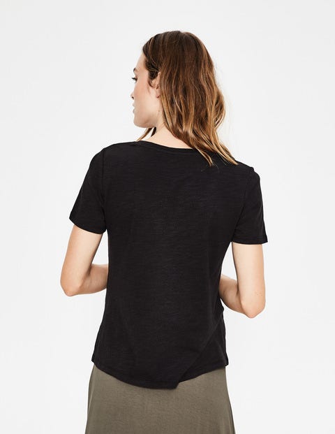 The Cotton V-Neck Tee - Black The Cotton V-Neck Tee - Black