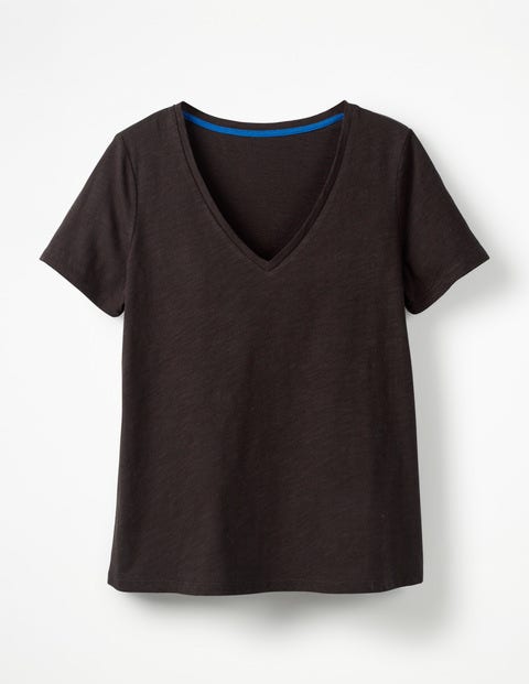 The Cotton V-Neck Tee - Black The Cotton V-Neck Tee - Black