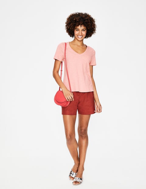 The Cotton V-Neck Tee - Chalky Pink The Cotton V-Neck Tee - Chalky Pink