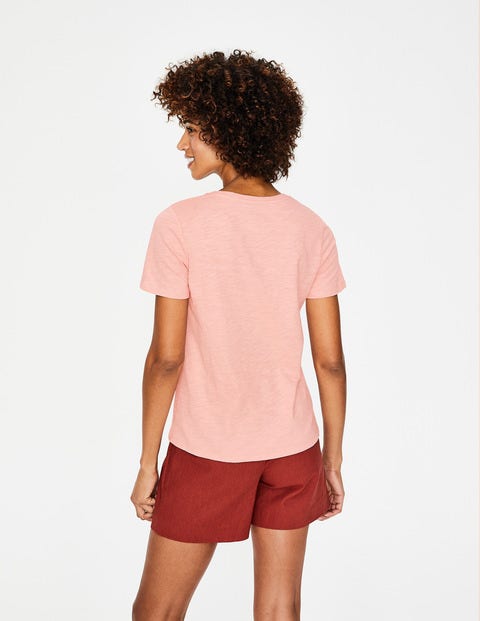 The Cotton V-Neck Tee - Chalky Pink The Cotton V-Neck Tee - Chalky Pink