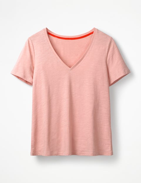 The Cotton V-Neck Tee - Chalky Pink The Cotton V-Neck Tee - Chalky Pink