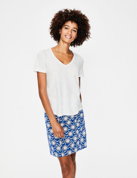 The Cotton V-Neck Tee - White The Cotton V-Neck Tee - White