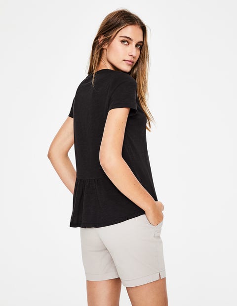 The Cotton Back Detail Tee - Black The Cotton Back Detail Tee - Black