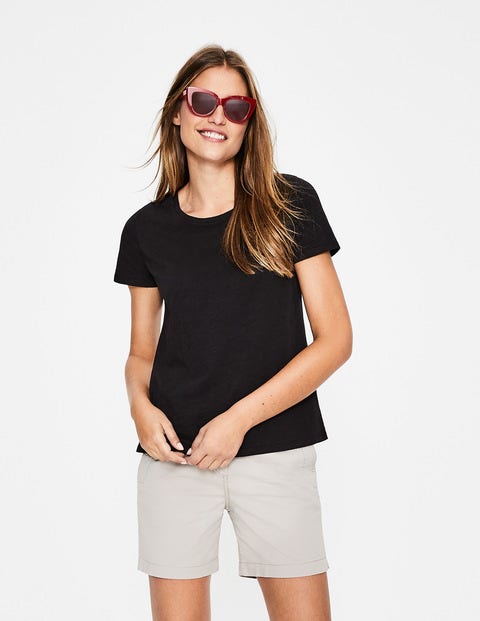 The Cotton Back Detail Tee - Black The Cotton Back Detail Tee - Black