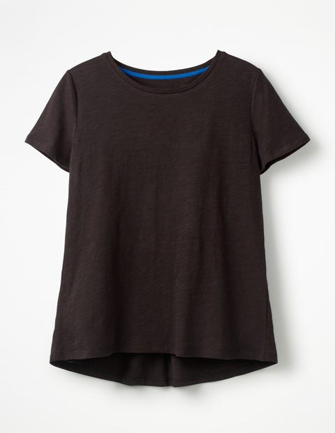 The Cotton Back Detail Tee - Black The Cotton Back Detail Tee - Black