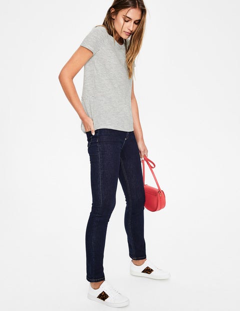 The Cotton Back Detail Tee - Ivory/Navy The Cotton Back Detail Tee - Ivory/Navy