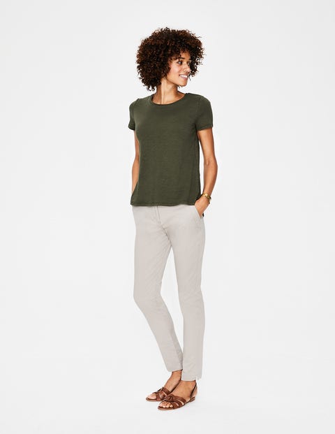 The Cotton Back Detail Tee - Khaki The Cotton Back Detail Tee - Khaki
