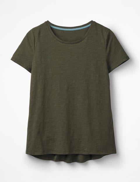 The Cotton Back Detail Tee - Khaki The Cotton Back Detail Tee - Khaki