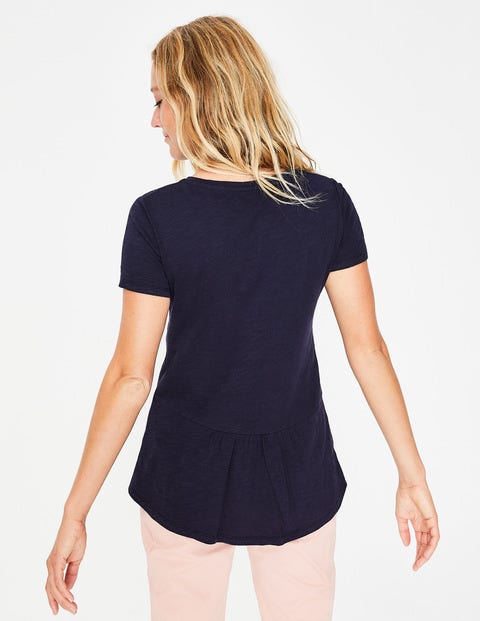 The Cotton Back Detail Tee - Navy The Cotton Back Detail Tee - Navy