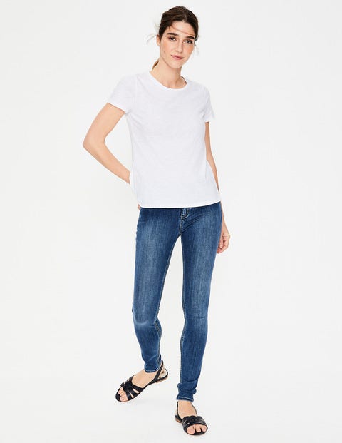 Das Baumwoll-T-Shirt Mit Rückendetail - Weiß Das Baumwoll-T-Shirt Mit Rückendetail - Weiß
