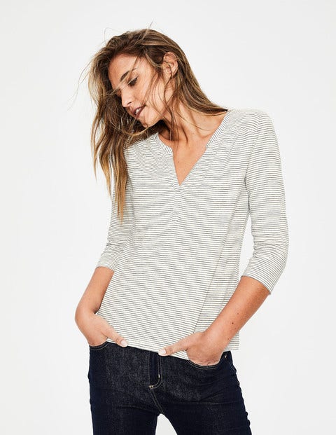 The Cotton Notch Tee - Ivory/Navy The Cotton Notch Tee - Ivory/Navy