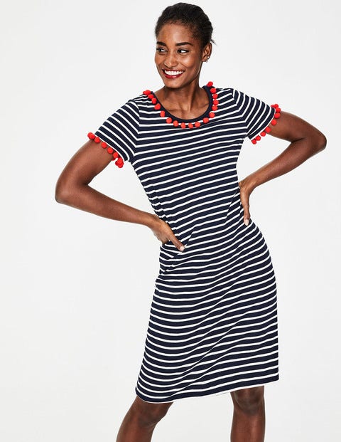 Bridget Jersey Dress - Navy/Ivory Stripe Bridget Jersey Dress - Navy/Ivory Stripe