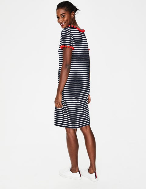 Bridget Jersey Dress - Navy/Ivory Stripe Bridget Jersey Dress - Navy/Ivory Stripe