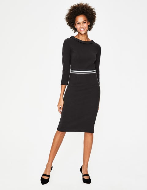 Daisy Ottoman-Kleid - Schwarz Daisy Ottoman-Kleid - Schwarz