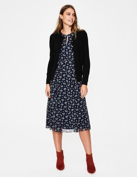 Cashmere Crew Cardigan - Black Cashmere Crew Cardigan - Black