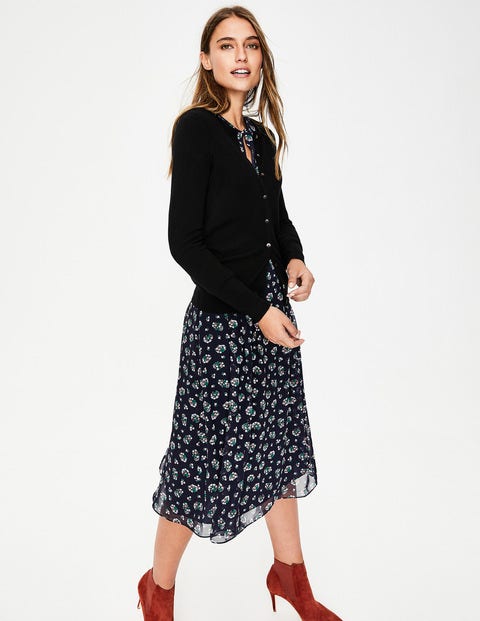 Cashmere Crew Cardigan - Black Cashmere Crew Cardigan - Black