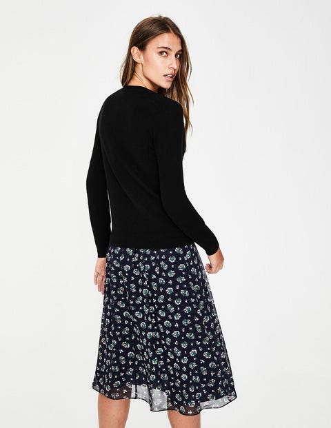 Cashmere Crew Cardigan - Black Cashmere Crew Cardigan - Black